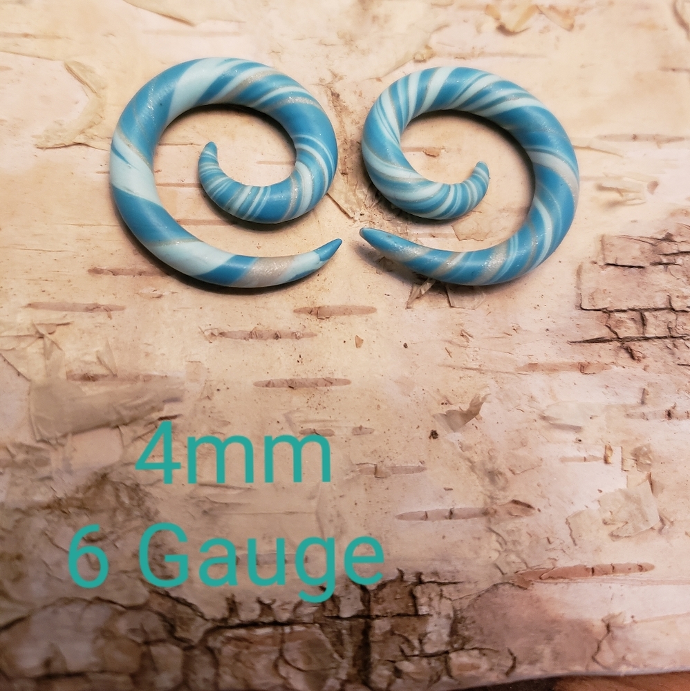 6gauge 4mm earring plugs handmade